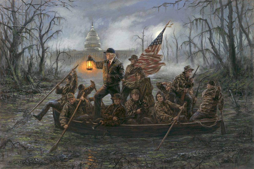 Trump Crossing the Swamp