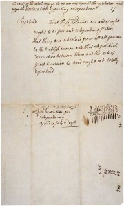 Richard Henry Lee Resolution for Independence